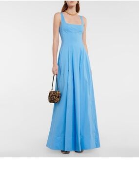 STAUD Blue Square-Neck Maxi Dress - Women SIZE 0